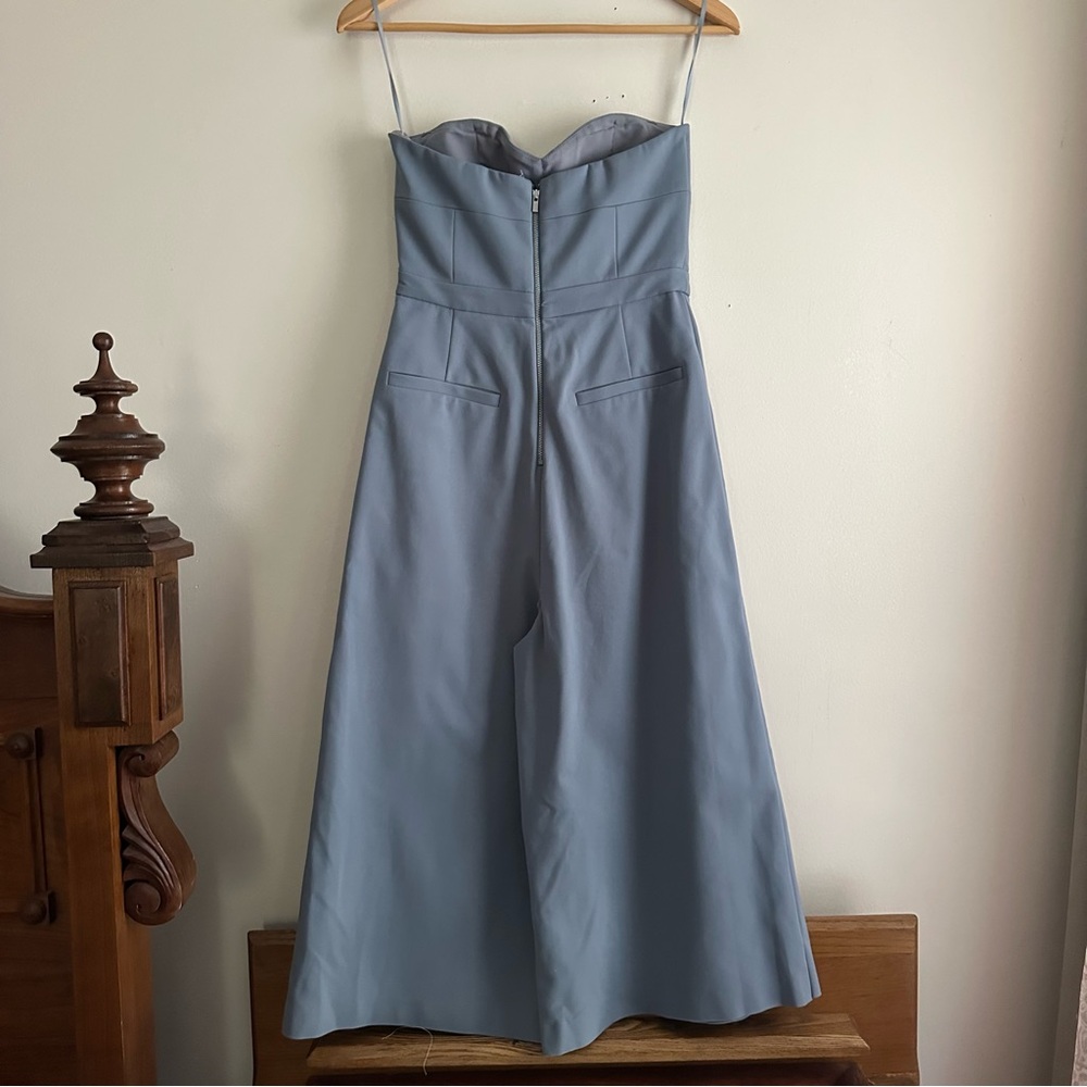 Tibi • Structured Wide Leg Strapless Jumpsuit - Picture 4 of 7